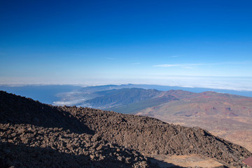 Fototapeta na wymiar Tenerife, view from hiking path to the summit
