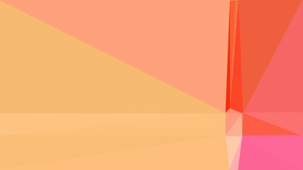 Obraz premium light salmon, pastel red and orange red color geometric triangle background. simple illustration trendy abstract for poster design, cards, wallpaper or texture