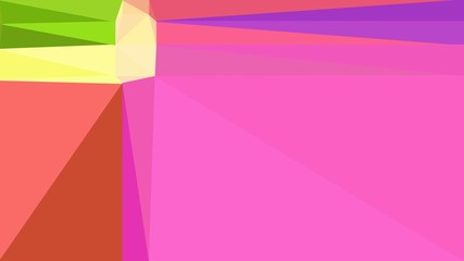 Obraz premium neon fuchsia, coffee and pastel yellow color geometric triangle background. simple illustration trendy abstract for poster design, cards, wallpaper or texture