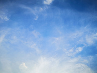 White clouds and blue sky background