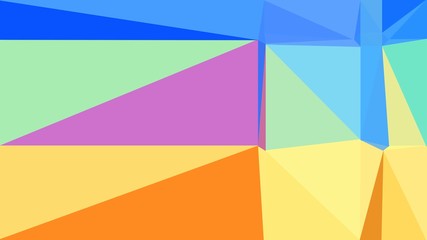 minimalistic triangle geometric background with khaki, orchid and dodger blue colors for poster, cards, wallpaper or background texture