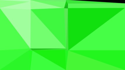 Abstract color triangles geometric background with vivid lime green, pale green and black colors for poster, cards, wallpaper or texture