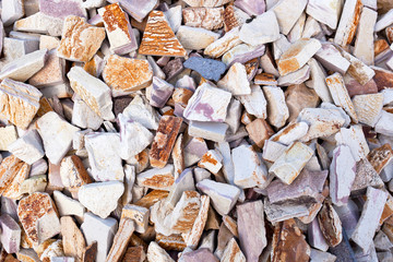 Beige gravel stone floor texture background