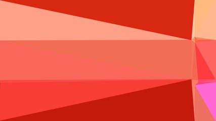 abstract geometric background with tomato, light salmon and neon fuchsia colors. geometric triangle style composition for poster, cards, wallpaper or texture