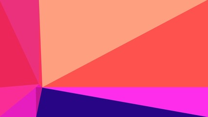 Fototapeta premium abstract geometric background with tomato, light salmon and indigo colors. geometric triangle style composition for poster, cards, wallpaper or texture
