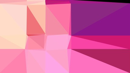 abstract geometric background with triangles and pastel magenta, dark magenta and peach puff colors. for poster, banner, wallpaper or texture