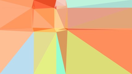 geometric triangle abstract background with light salmon, powder blue and khaki colors for poster, cards, wallpaper or backdrop texture