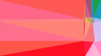 Obraz premium geometric triangles style in pastel red, light sea green and crimson color. abstract triangles composition. for poster, cards, wallpaper or texture