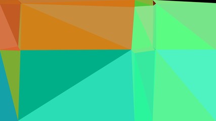 light sea green, bronze and sienna color geometric triangle background. simple illustration trendy abstract for poster design, cards, wallpaper or texture