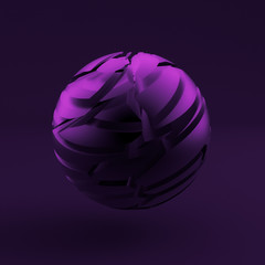 Abstract black purple background. 3d illustration, 3d rendering.