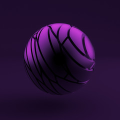 Abstract black purple background. 3d illustration, 3d rendering.