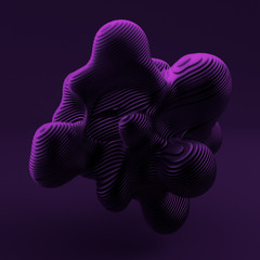 Abstract black purple background. 3d illustration, 3d rendering.