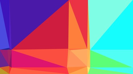 dark slate blue, turquoise and crimson multi color background art. abstract triangle style composition for poster, cards, wallpaper or texture