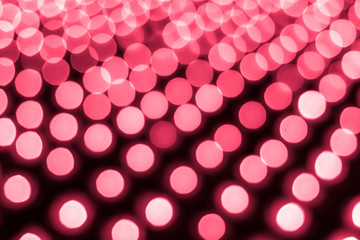 Abstract bokeh background. Soft defocused lights. Neon basic red color