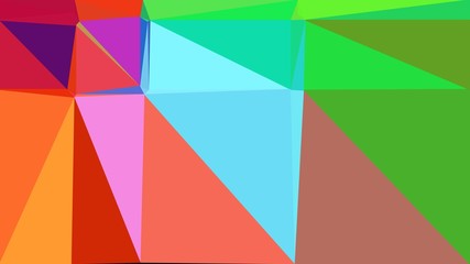 abstract geometric background with triangles and peru, lime green and indian red colors. for poster, banner, wallpaper or texture