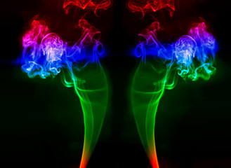 abstract multicolored smoke