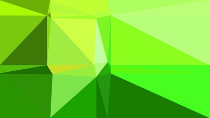 Fototapeta na wymiar abstract geometric background with triangles and lawn green, pale green and yellow green colors. for poster, banner, wallpaper or texture