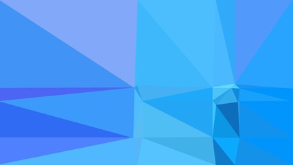 triangle background abstract with corn flower blue, light sky blue and dodger blue colors. backdrop style for poster element, cards, wallpaper or texture