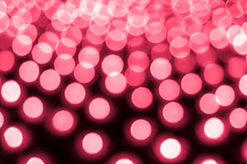 Abstract bokeh background. Soft defocused lights. Neon basic red color