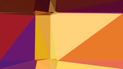 Fototapeta premium abstract geometric background with dark pink, golden rod and khaki colors. geometric triangle style composition for poster, cards, wallpaper or texture