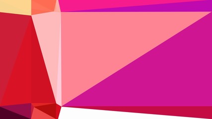 minimalistic triangle geometric background with mulberry , baby pink and crimson colors for poster, cards, wallpaper or background texture