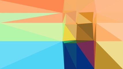 Obraz premium triangle background abstract with burly wood, steel blue and light sky blue colors. backdrop style for poster element, cards, wallpaper or texture