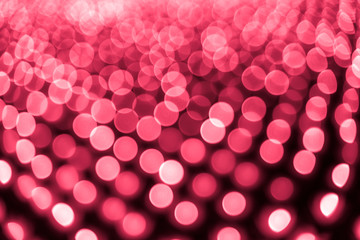 Abstract bokeh background. Soft defocused lights. Neon basic red color