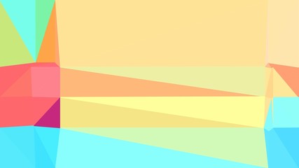 Obraz premium geometric triangle abstract background with khaki, aqua marine and pastel red colors for poster, cards, wallpaper or backdrop texture