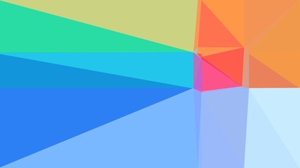 Obraz premium abstract geometric background with triangles and burly wood, sandy brown and dodger blue colors. for poster, banner, wallpaper or texture