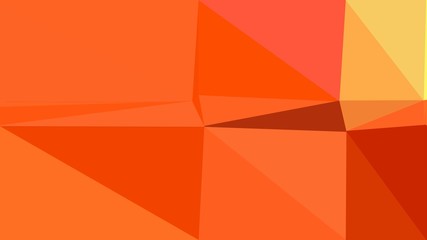 triangle background abstract with orange red, tomato and pastel orange colors. backdrop style for...