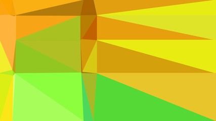 Abstract color triangles geometric background with golden rod, moderate green and yellow green colors for poster, cards, wallpaper or texture