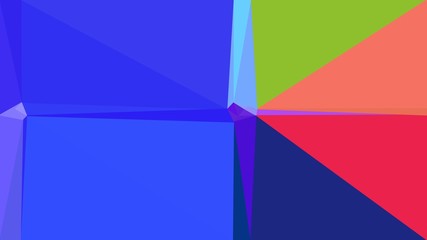Fototapeta premium triangle background abstract with royal blue, tomato and yellow green colors. backdrop style for poster element, cards, wallpaper or texture