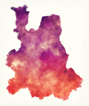 Houet province watercolor map of Burkina Faso