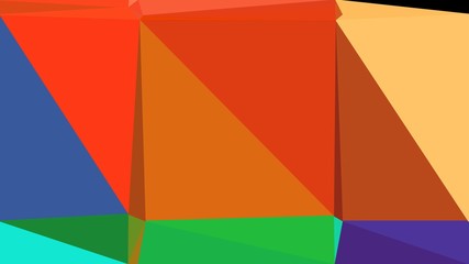 teal blue, coffee and dark slate blue color background with triangles. triangles style of different size and shape. simple geometric background for poster, cards, wallpaper or texture