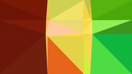 abstract geometric background with pastel orange, lime green and dark red colors. geometric triangle style composition for poster, cards, wallpaper or texture