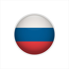 Flag of Russia. Vector illustration. Icon. 3D. Traditional color. Web, Sport.