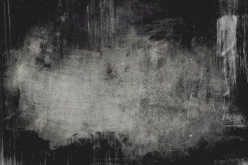 Dark distressed wall grungy background with spotlight background - obrazy, fototapety, plakaty