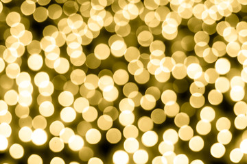 Abstract bokeh background. Soft defocused lights. Neon basic yellow color