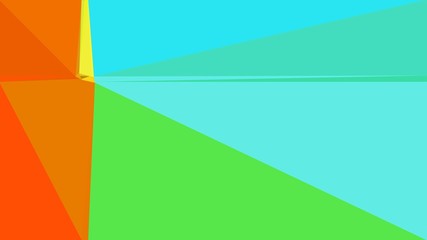 Fototapeta premium geometric triangle abstract background with moderate green, dark orange and turquoise colors for poster, cards, wallpaper or backdrop texture
