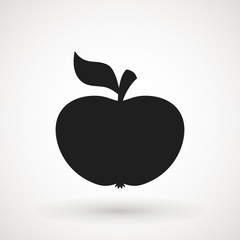 Apple fruit icon. Organic nutrition healthy food. Hand draw illustration. Apple Isolated on white background. - Vector.