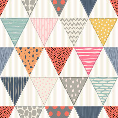 Template seamless abstract pattern. Patchwork. Freehand drawing