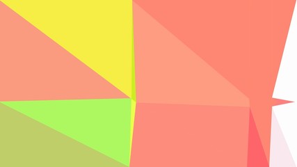 retro style triangle illustration. dark salmon, salmon and green yellow colors. for poster, cards, wallpaper design or backdrop texture