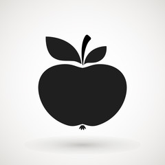 Apple fruit icon. Organic nutrition healthy food. Hand draw illustration. Apple Isolated on white background. - Vector.