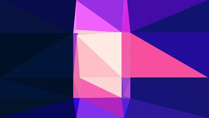 midnight blue, neon fuchsia and very dark blue multi color background art. abstract triangle style composition for poster, cards, wallpaper or texture