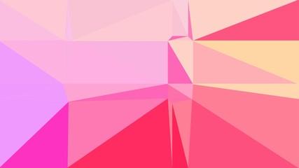 minimalistic triangle geometric background with pink, pastel red and hot pink colors for poster, cards, wallpaper or background texture