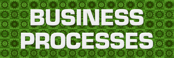 Business Processes Green Gears Square Texture 