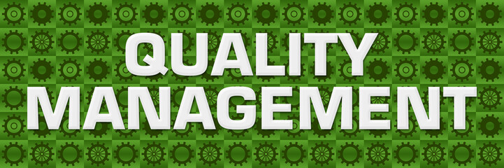 Naklejka premium Quality Management Green Gears Square Texture 
