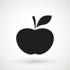 Apple fruit icon. Organic nutrition healthy food. Hand draw illustration. Apple Isolated on white background. - Vector.