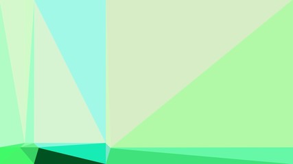 Obraz premium tea green, medium sea green and green color background with triangles. triangles style of different size and shape. simple geometric background for poster, cards, wallpaper or texture