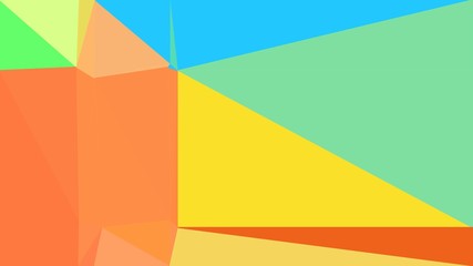 Fototapeta premium minimalistic triangle geometric background with turquoise, coral and deep sky blue colors for poster, cards, wallpaper or background texture